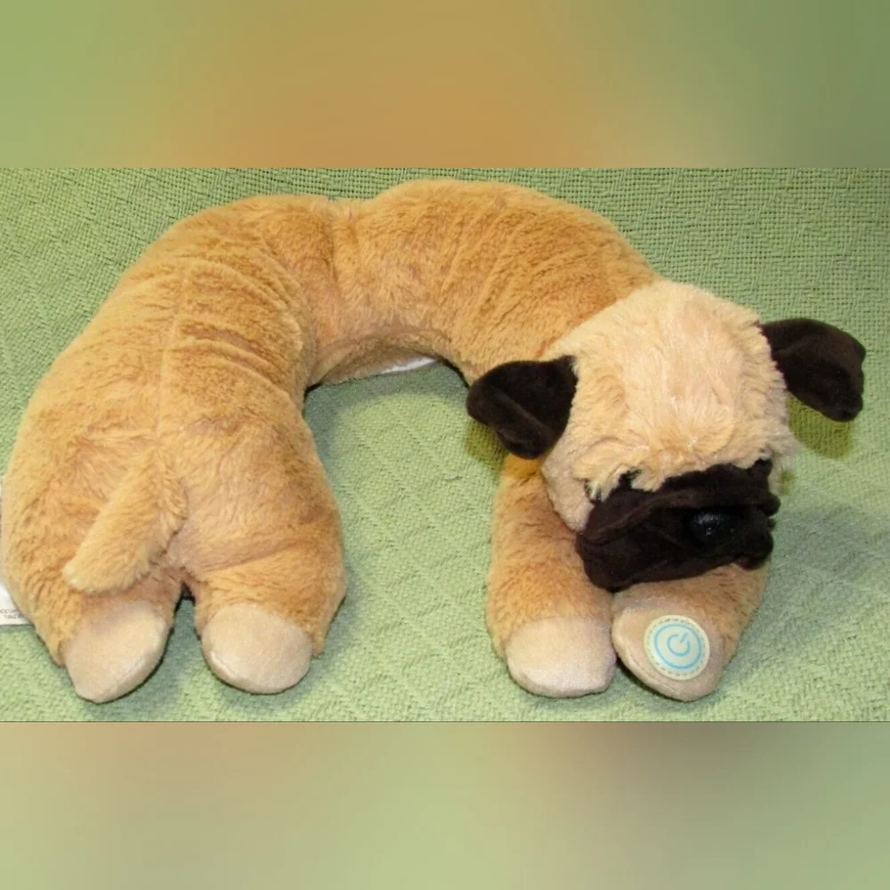 Vibrating Neck Massager Plush Pug Dog Pillow
